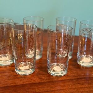 VTG Seal of the State of Indiana “Governor and Mrs Edgar Whitcomb” Set 6 Glasses